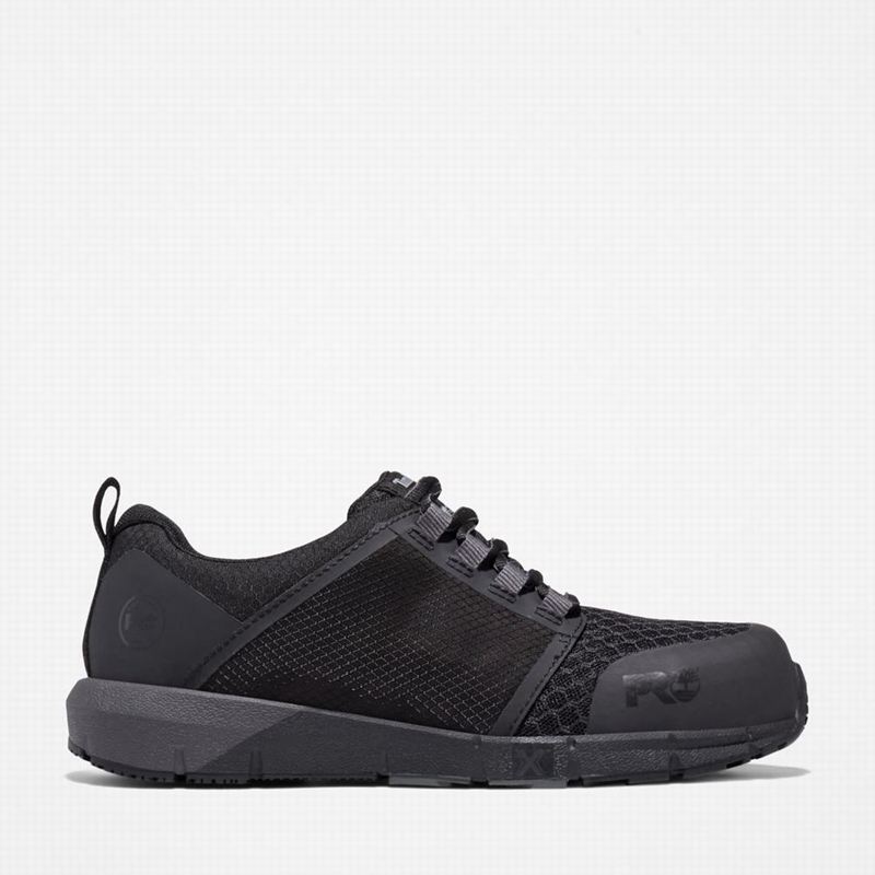 Black Timberland Radius Composite Toe Work Shoes | 31745371