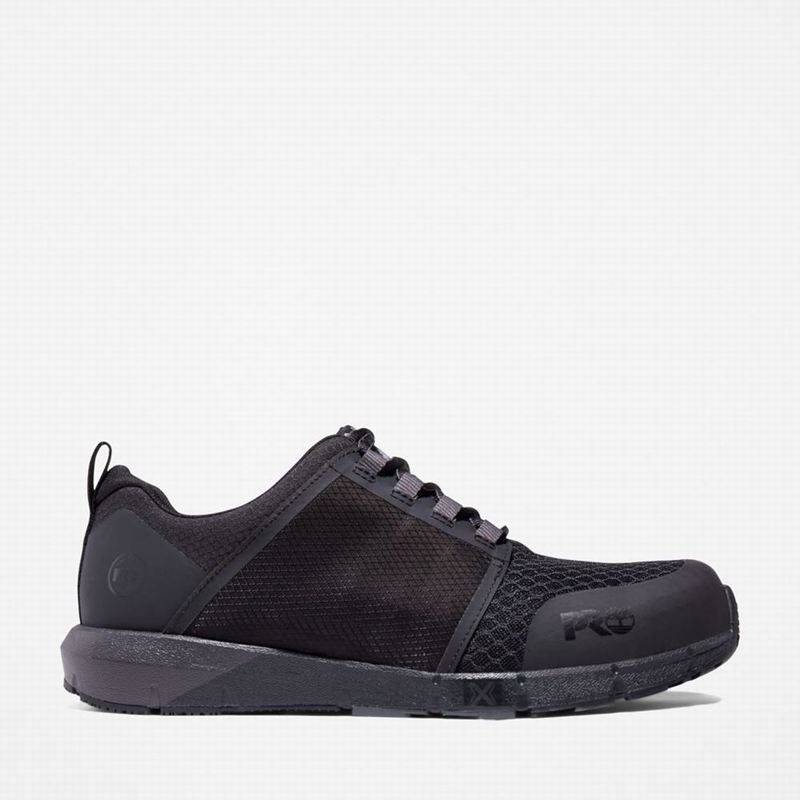 Black Timberland Radius Composite Toe Work Shoes | 48531790