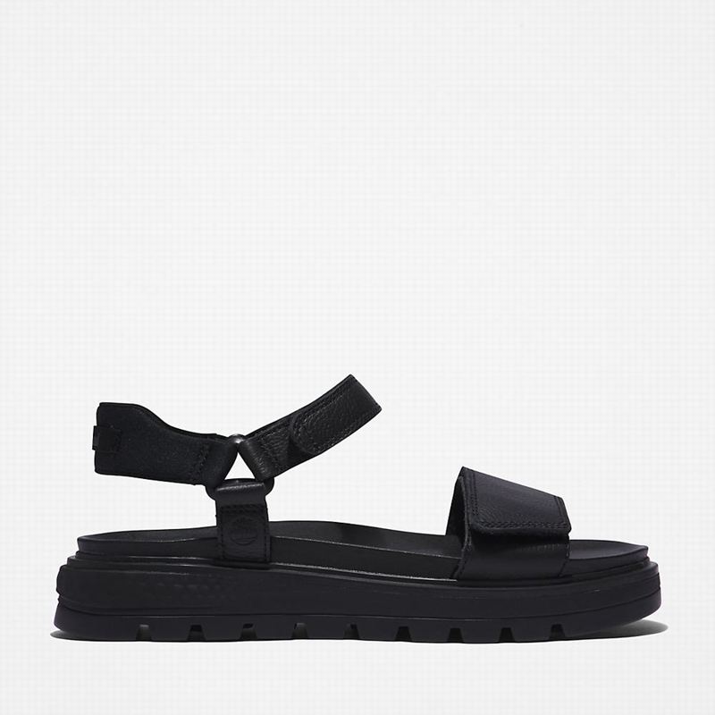 Black Timberland Ray City Ankle Strap Sandals | 98217035