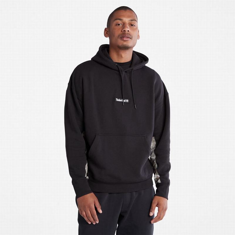Black Timberland Reinforced-elbow Hoodie | 97338188