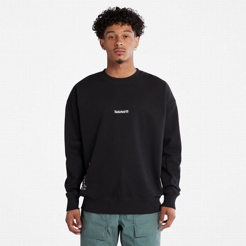 Black Timberland Reinforced-elbow Sweatshirts | 94116490