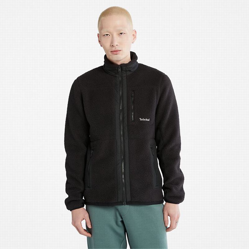 Black Timberland Sherpa Fleece Jackets | 51770574