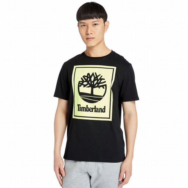 Black Timberland Side-logo T-Shirts | 25201513