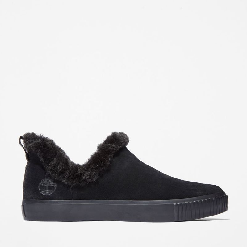 Black Timberland Skyla Bay Warm-Lined Slip-Ons Winter Shoes | 17097790