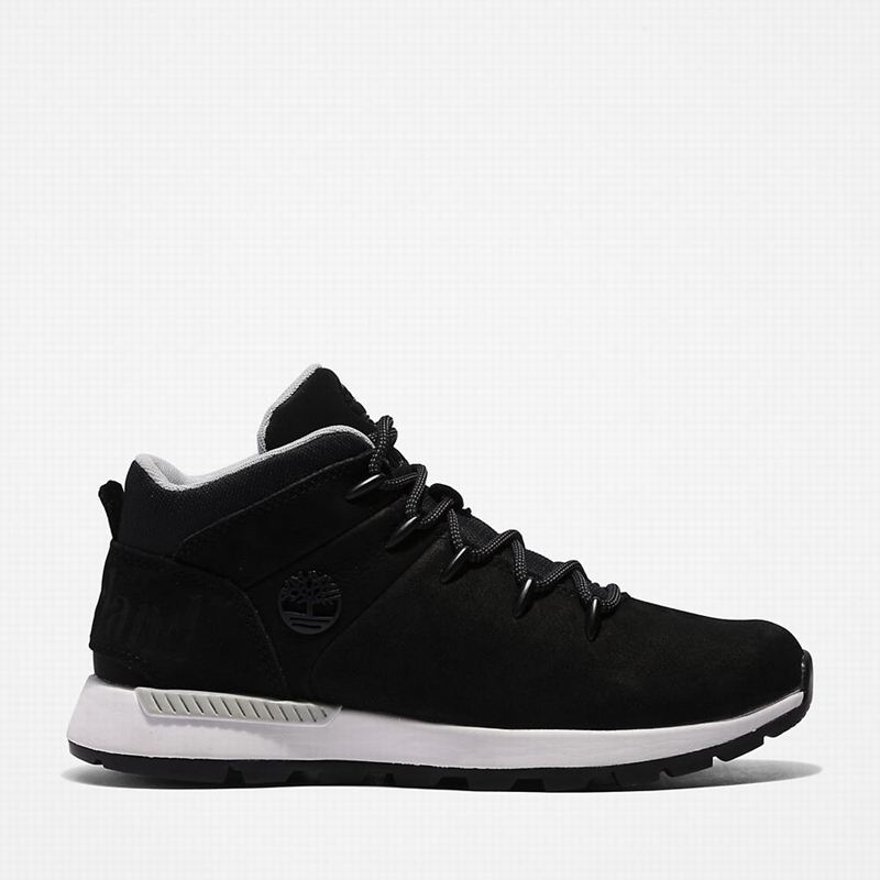 Black Timberland Sprint Mid Hiking Boots | 84206500