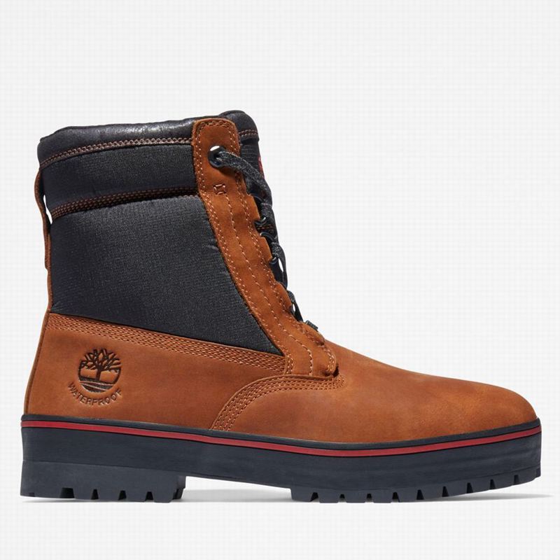 Black Timberland Spruce Mountain Waterproof Warm-Lined Winter Boots | 33386353