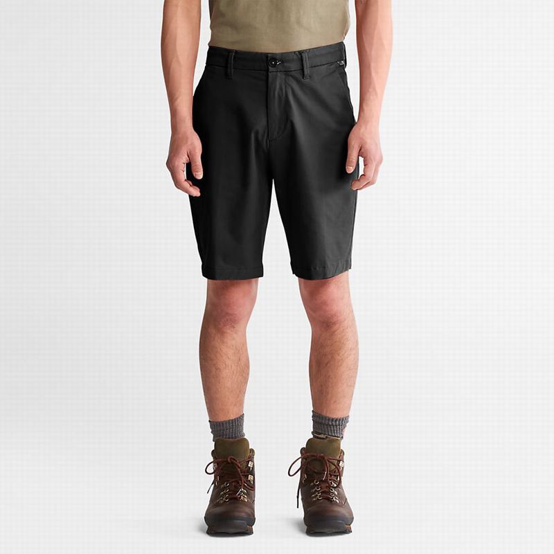 Black Timberland Squam Lake Stretch Chino Shorts | 6290979