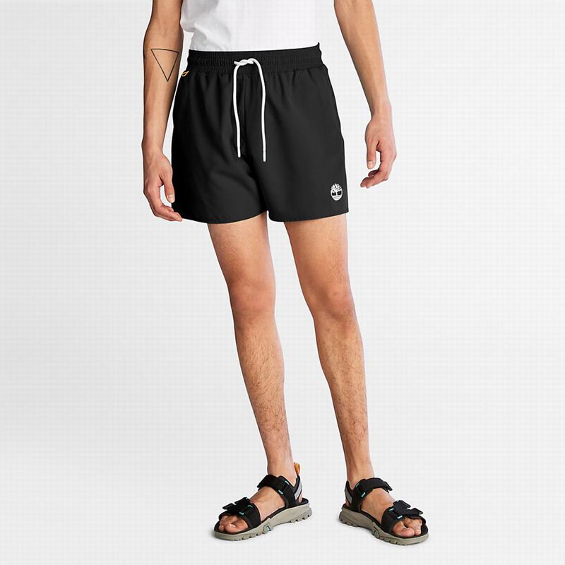 Black Timberland Sunapee Lake Solid-colour Swim Shorts | 78993897