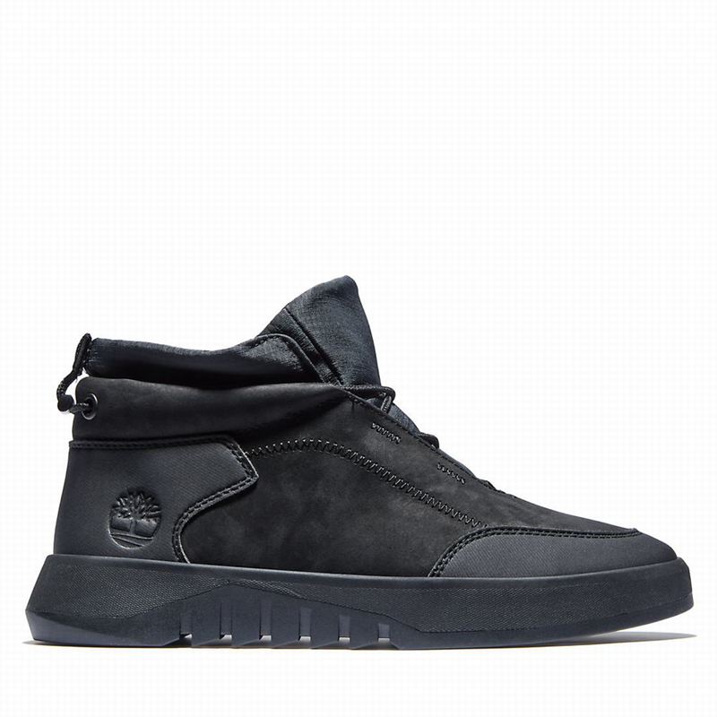 Black Timberland Supaway Leather Chukka Boots | 47366591