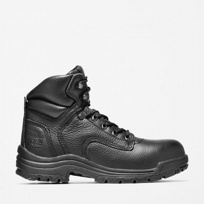Black Timberland TiTAN 6" Alloy Toe Work Boots | 6689725