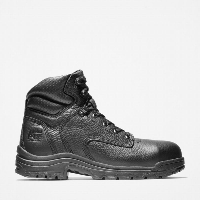 Black Timberland TiTAN 6" Alloy Toe Work Boots | 96728947
