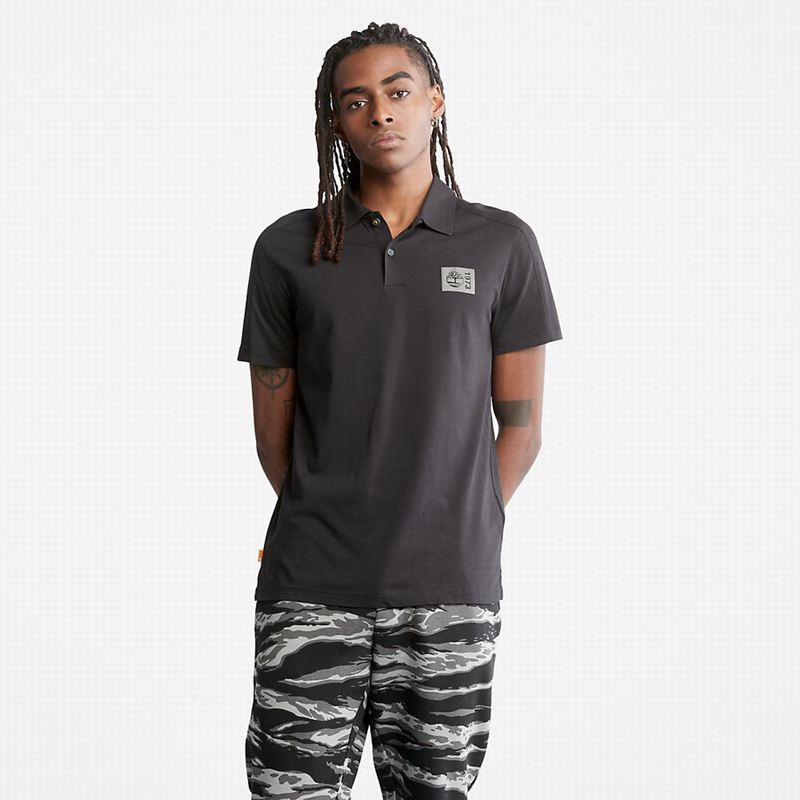 Black Timberland Timber Fresh Supima Cotton Polo Shirts | 39453093