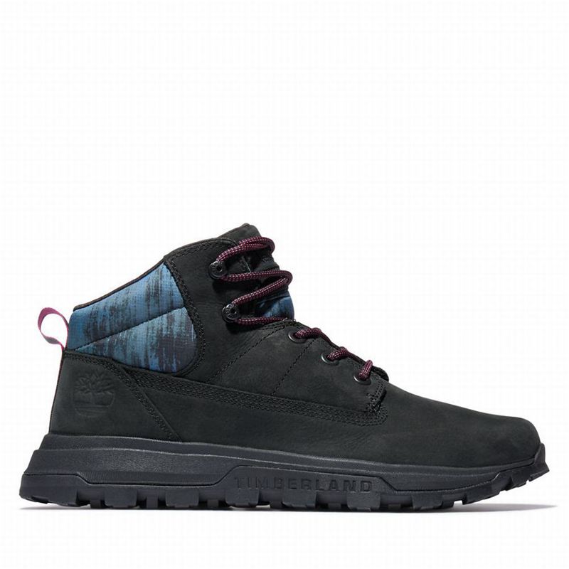 Black Timberland Treeline Mid Hiking Boots | 12961863