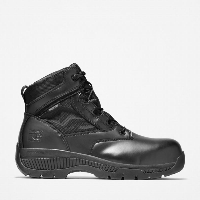 Black Timberland Valor 6" Composite Toe Waterproof Work Boots | 66888303