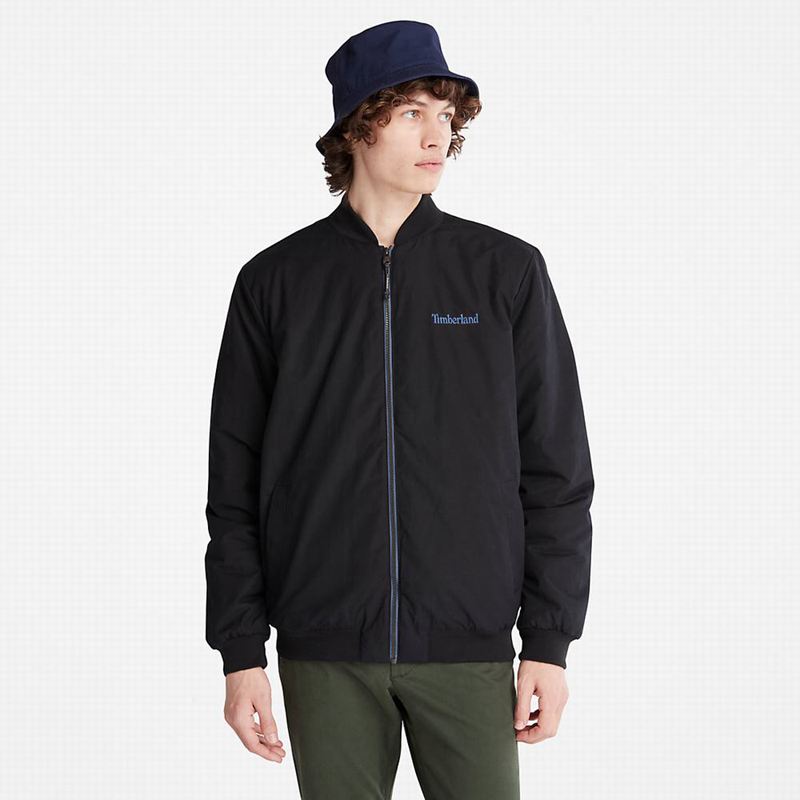 Black Timberland Waterproof Bomber Jackets | 88919700