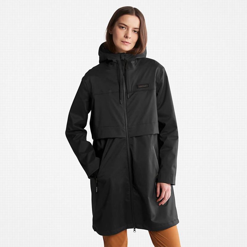 Black Timberland Waterproof Mid-length Parka | 50812133
