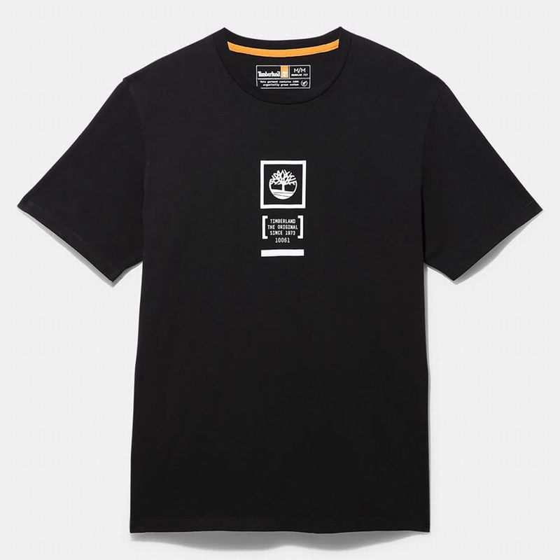 Black Timberland Wind Water Earth and Sky T-Shirts | 12573914