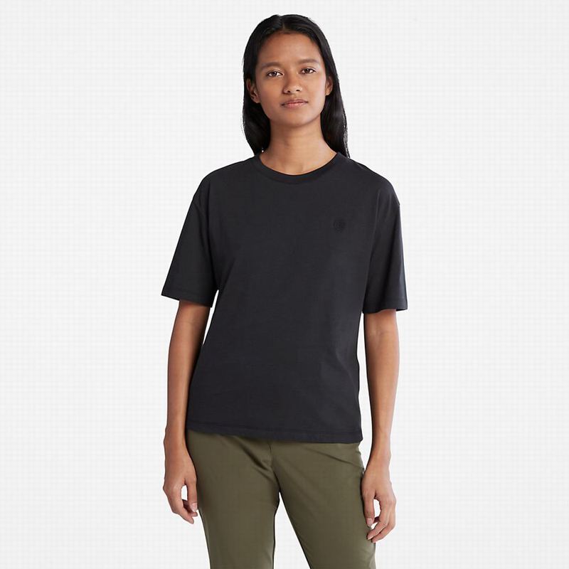 Black Timberland Wind Water Earth and Sky T-Shirts | 7096445