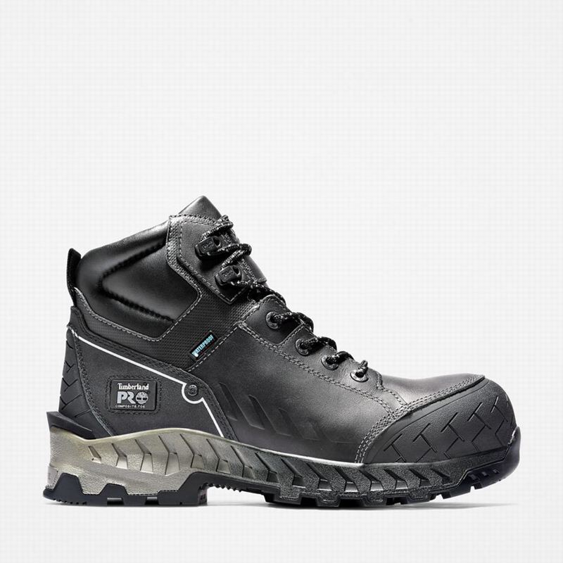 Black Timberland Work Summit 6" Composite Toe Waterproof Work Boots | 32752567
