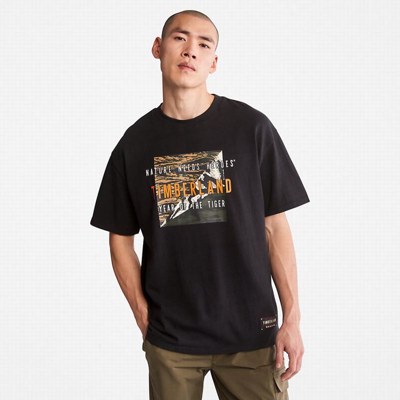 Black Timberland Year of the Tiger T-Shirts | 21289513