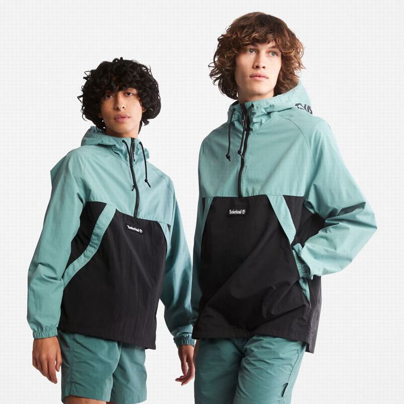 Black Timberland Zip-Neck Windbreaker | 31998776