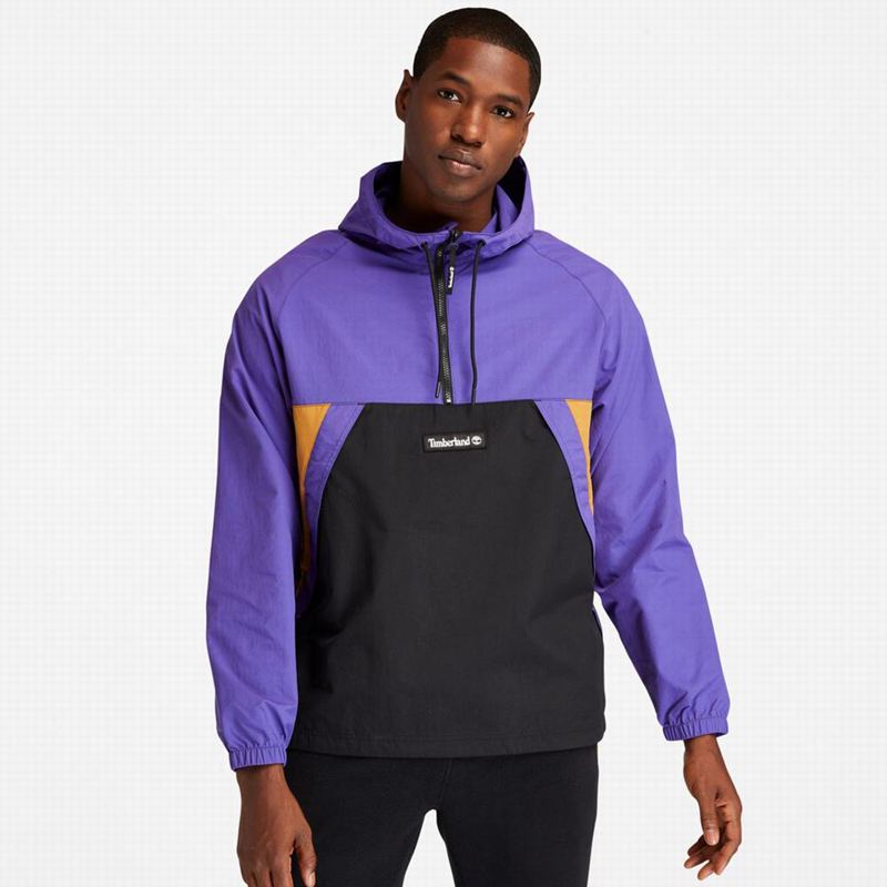 Black Timberland Zip-Neck Windbreaker | 78018643