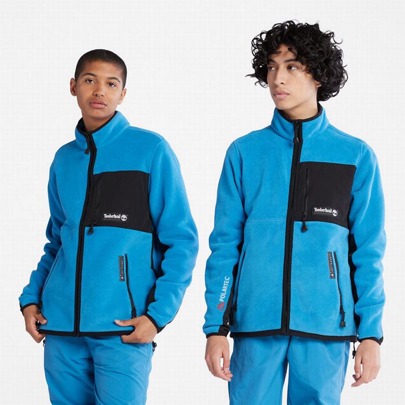 Blue Timberland All Gender Polartec Fleece Jackets | 34649171