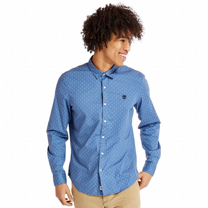 Blue Timberland Eastham River Leaf Shirts | 58279324