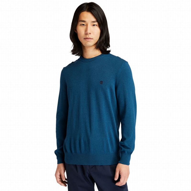Blue Timberland Knox River Crewneck Jumpers | 54221554