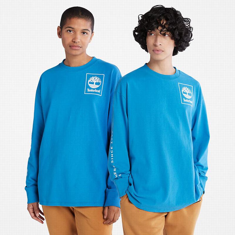 Blue Timberland Logo Long Sleeve | 25330486