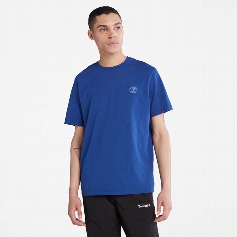 Blue Timberland Logo-pocket T-Shirts | 71774094