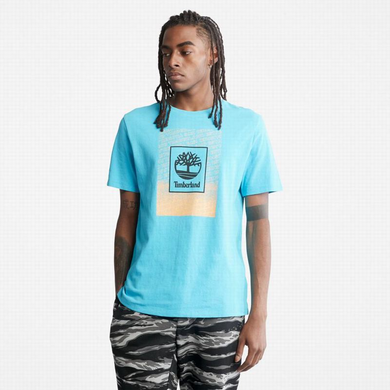 Blue Timberland Luxe Comfort Essentials Tencelx Refibra T-Shirts | 59634152