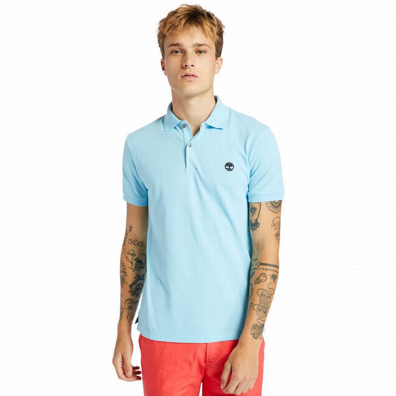 Blue Timberland Merrymeeting River Polo Shirts | 36045319