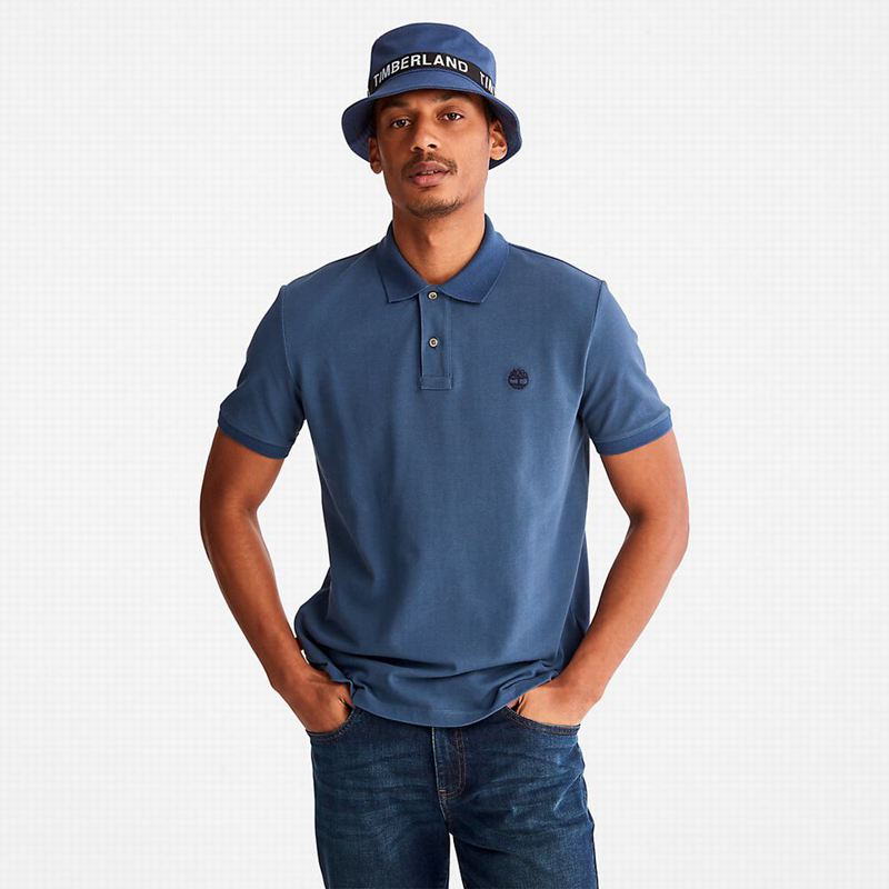 Blue Timberland Millers River Pique Polo Shirts | 66337199
