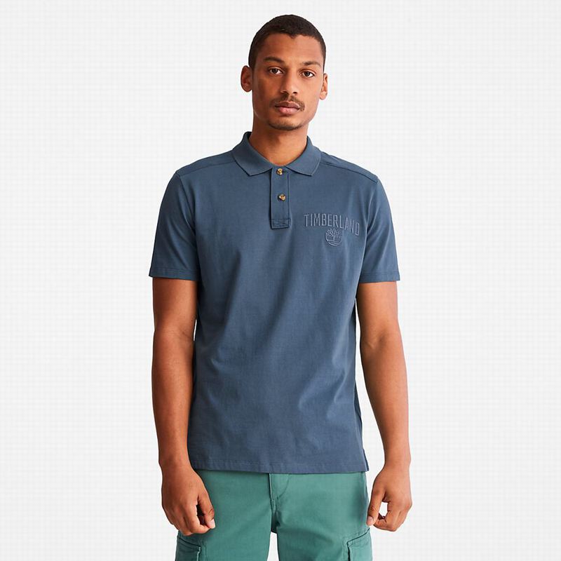 Blue Timberland Outdoor Heritage EK+ Polo Shirts | 35427758