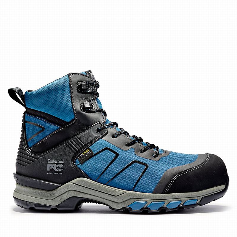 Blue Timberland PRO Hypercharge Textile Composite Safety Toe Work Boots | 38906478