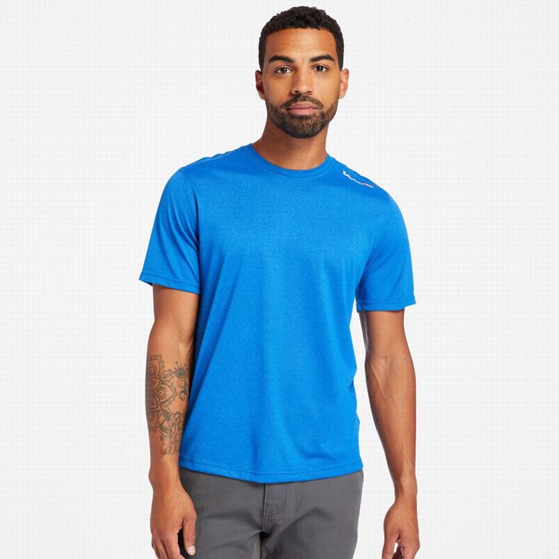 Blue Timberland PRO Wicking Good Short-Sleeve T-Shirts | 76964730