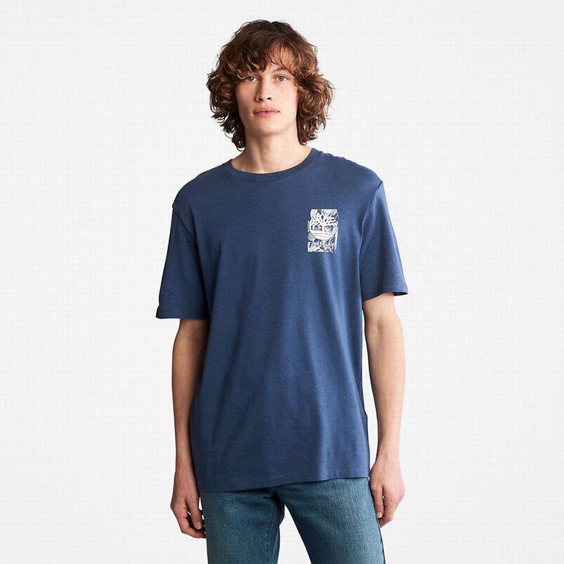 Blue Timberland Re-imagined Logo T-Shirts | 26390542