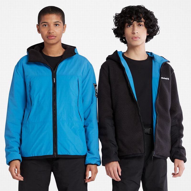 Blue Timberland Reversible High-pile Fleece Jackets | 5210826