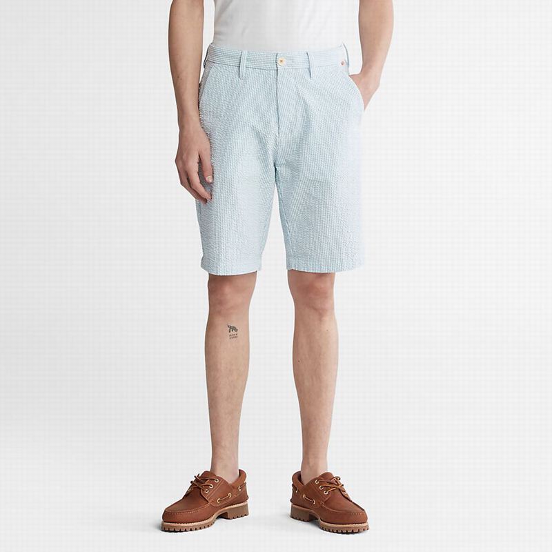 Blue Timberland Seersucker Shorts | 55621581