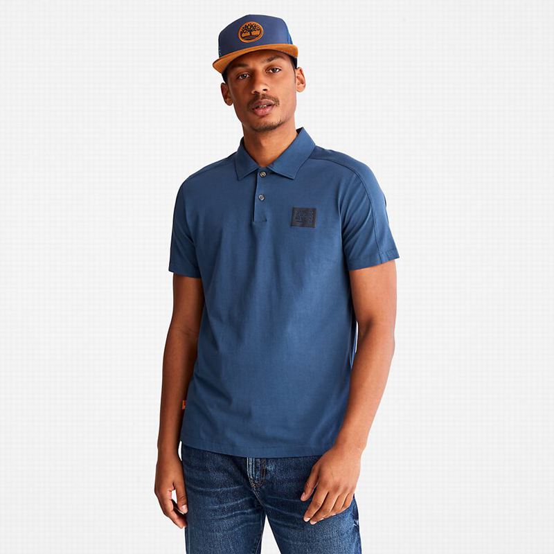 Blue Timberland Timber Fresh Supima Cotton Polo Shirts | 86336783