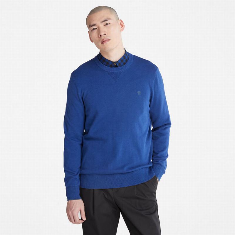 Blue Timberland Williams River Crewneck Jumpers | 36764155