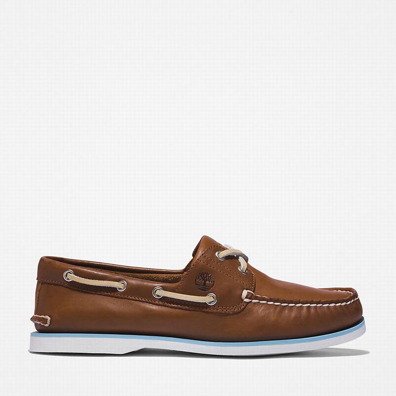 Brown Timberland 2-Eye Classic Boat Shoes | 60214450