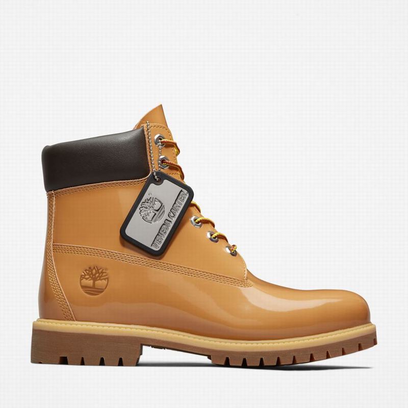 Brown Timberland 6-Inch Patent Leather Boots | 34595553