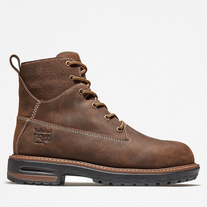 Brown Timberland 6-inch Hightower Work Boots | 77634076