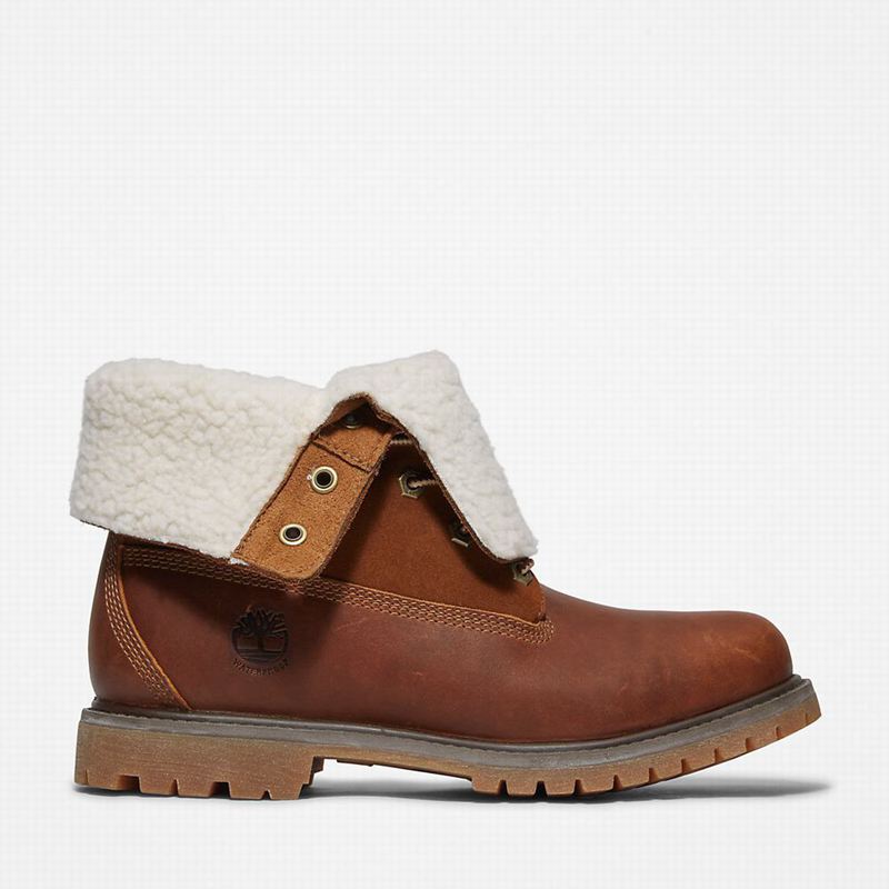 Brown Timberland Authentic Fold-over Boots | 95524550