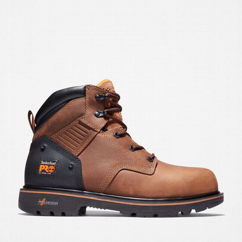 Brown Timberland Ballast 6" Steel Toe Work Boots | 77757217