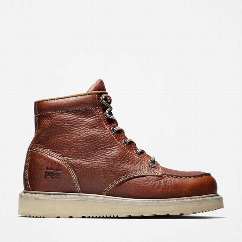 Brown Timberland Barstow 6" Work Boots | 3121578