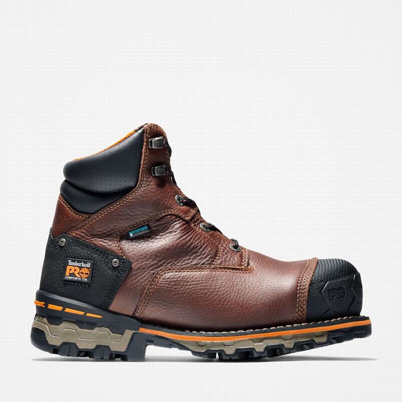 Brown Timberland Boondock 6" Composite Toe Waterproof Work Boots | 67764518