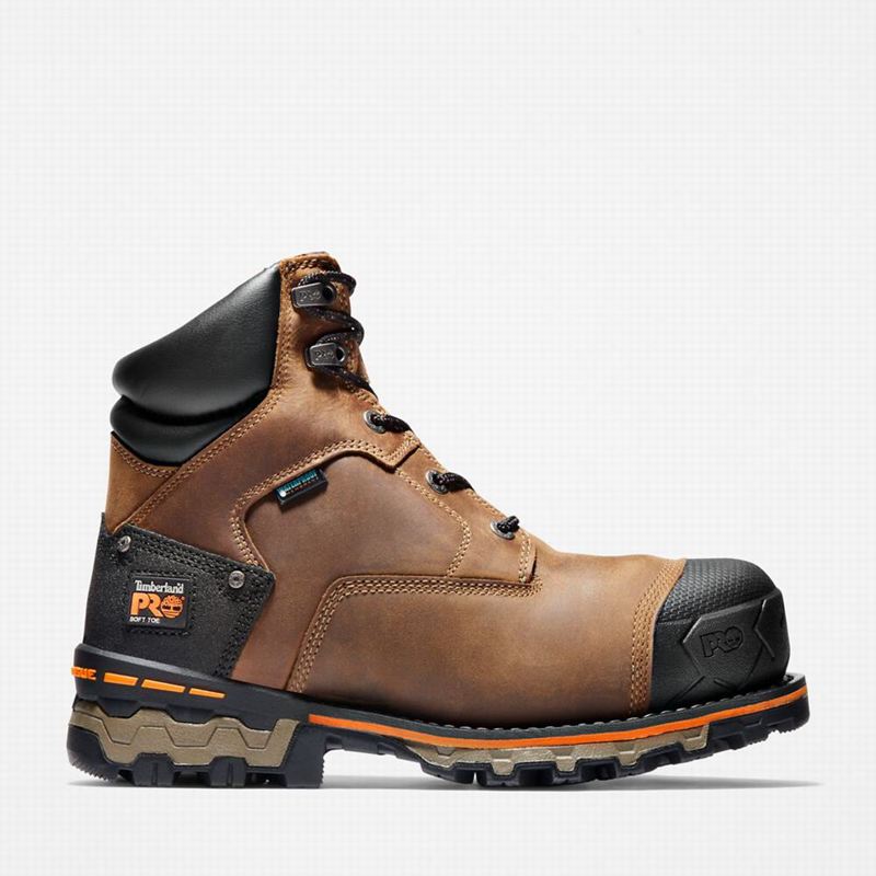 Brown Timberland Boondock 6" Waterproof Work Boots | 91502305